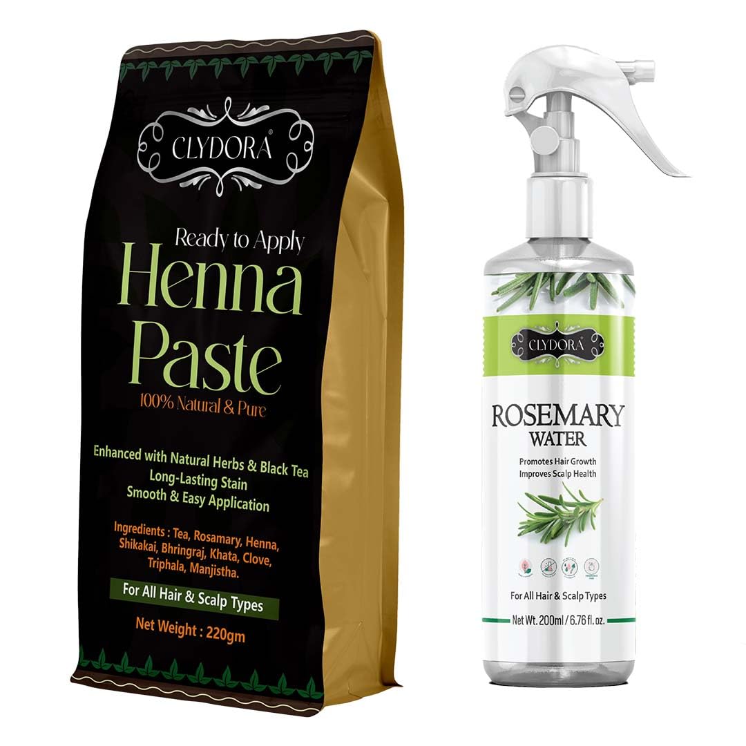 Rosemary Water Spray And Henna Paste Combo Set