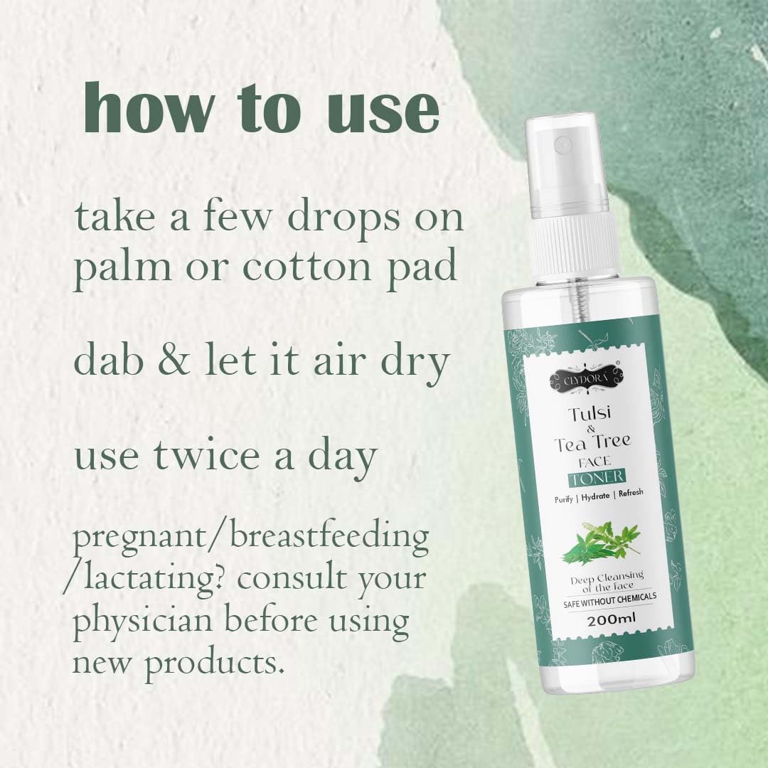 Natural Tulsi & Tea Tree Face Toner – Hydrating And Refreshing