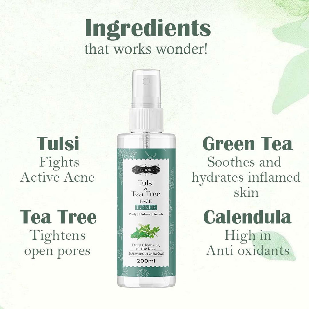 Natural Tulsi & Tea Tree Face Toner – Hydrating And Refreshing