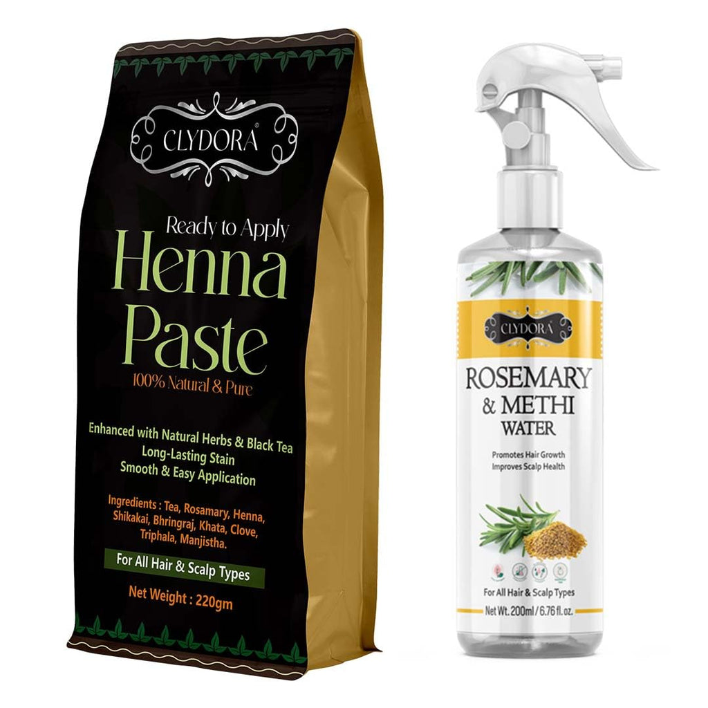 Rosemary Methi Water Spray And Henna Paste Combo