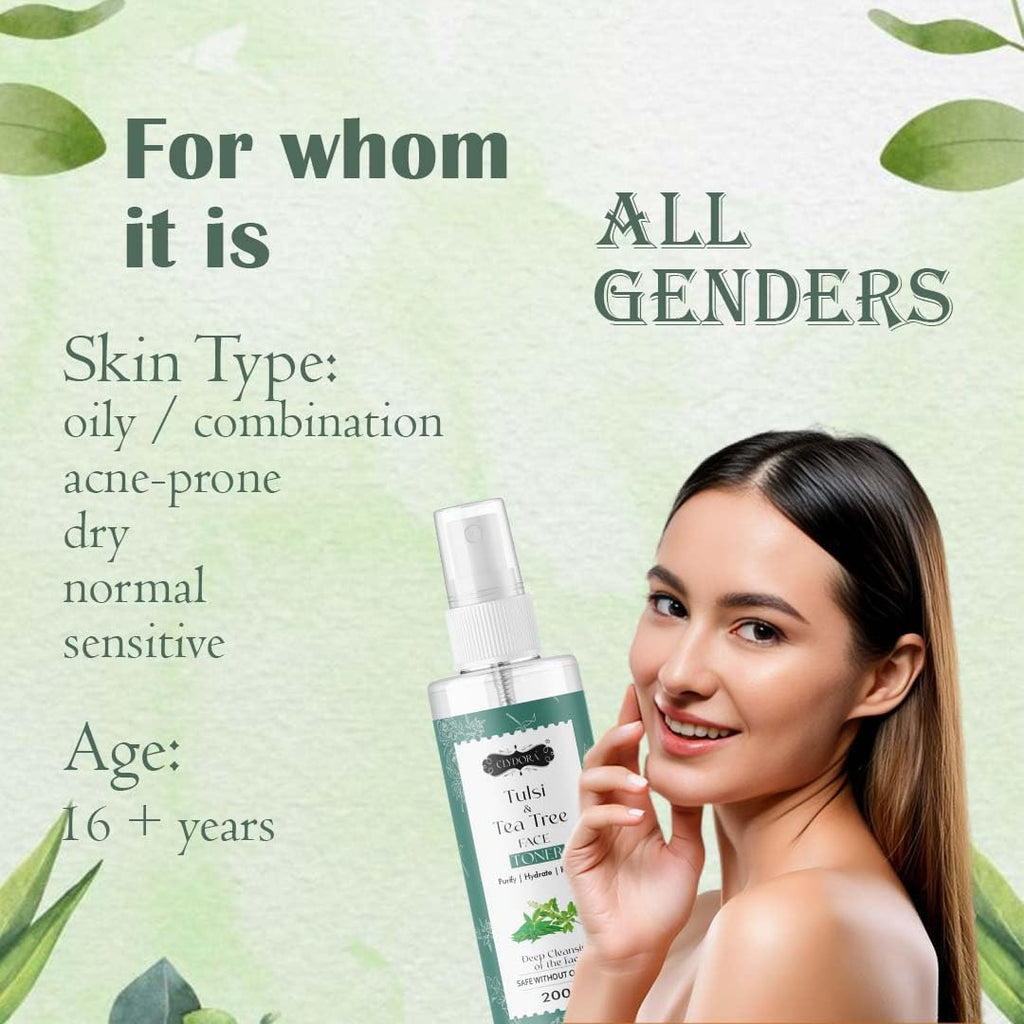 Natural Tulsi & Tea Tree Face Toner – Hydrating And Refreshing
