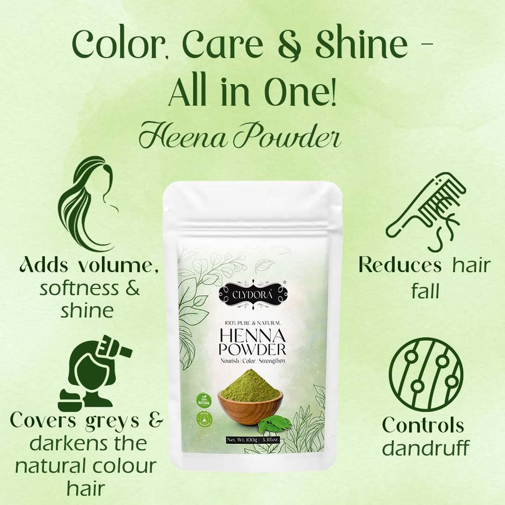 Henna Powder | 100% Natural Hair Color | Herbal Mehndi for Grey Hair Coverage & Nourishment