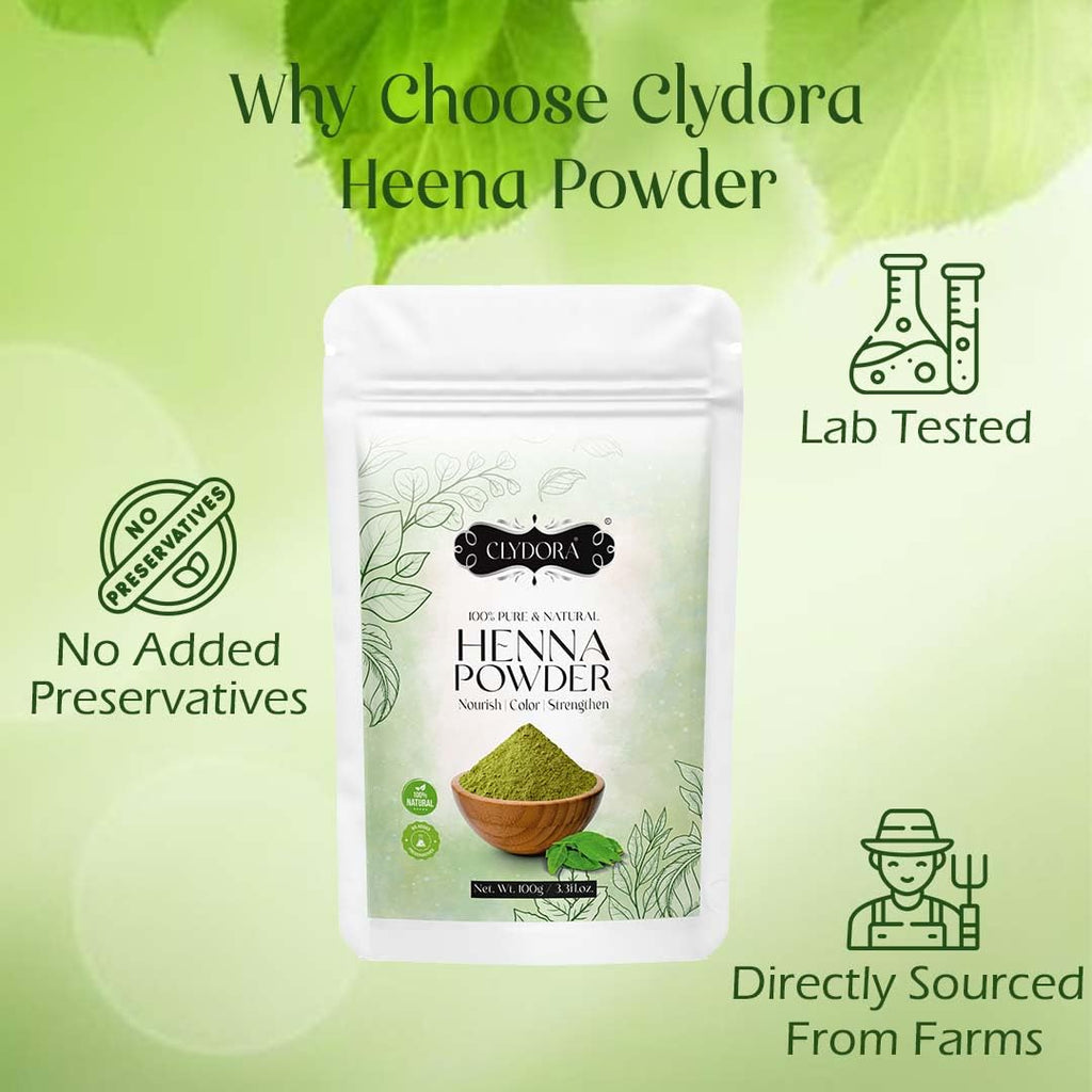 Henna Powder | 100% Natural Hair Color | Herbal Mehndi for Grey Hair Coverage & Nourishment