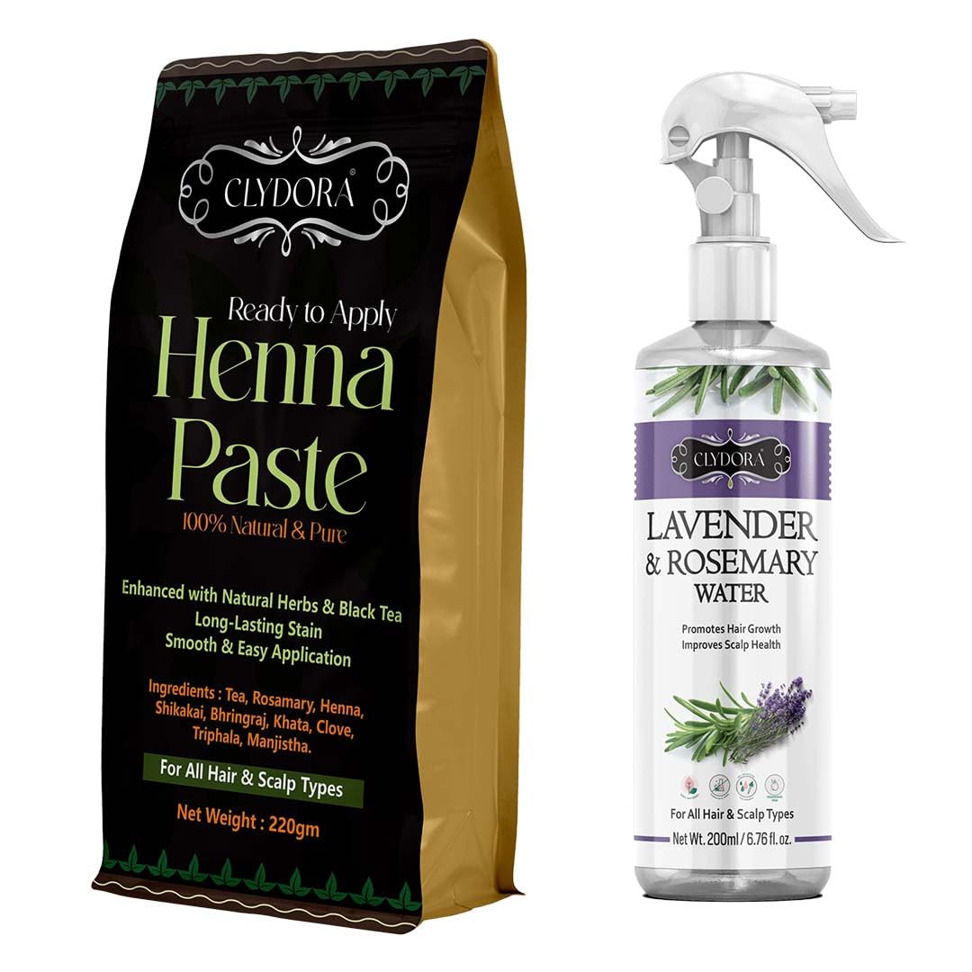 Lavender Rosemary Water and Henna Paste Set