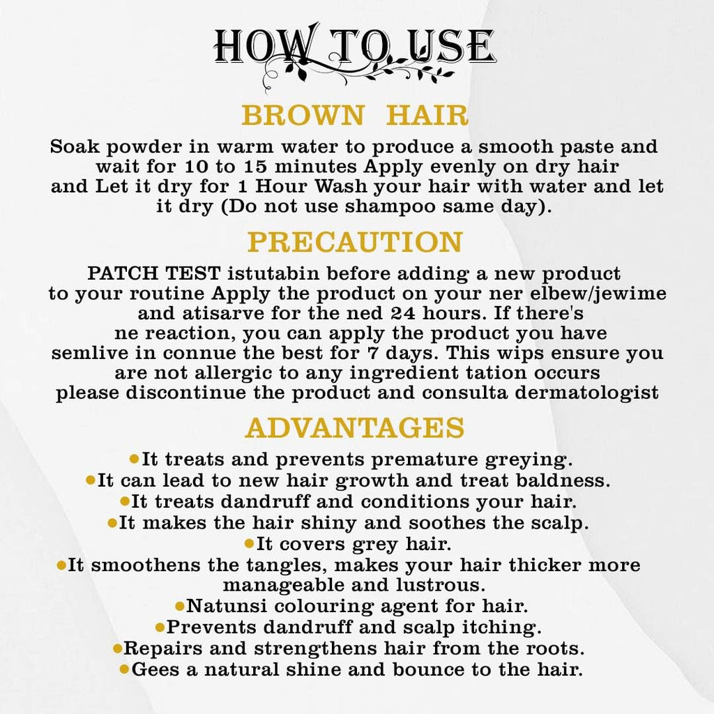 Natural Black Powder | Natural And Herbal Long Lasting Black Color