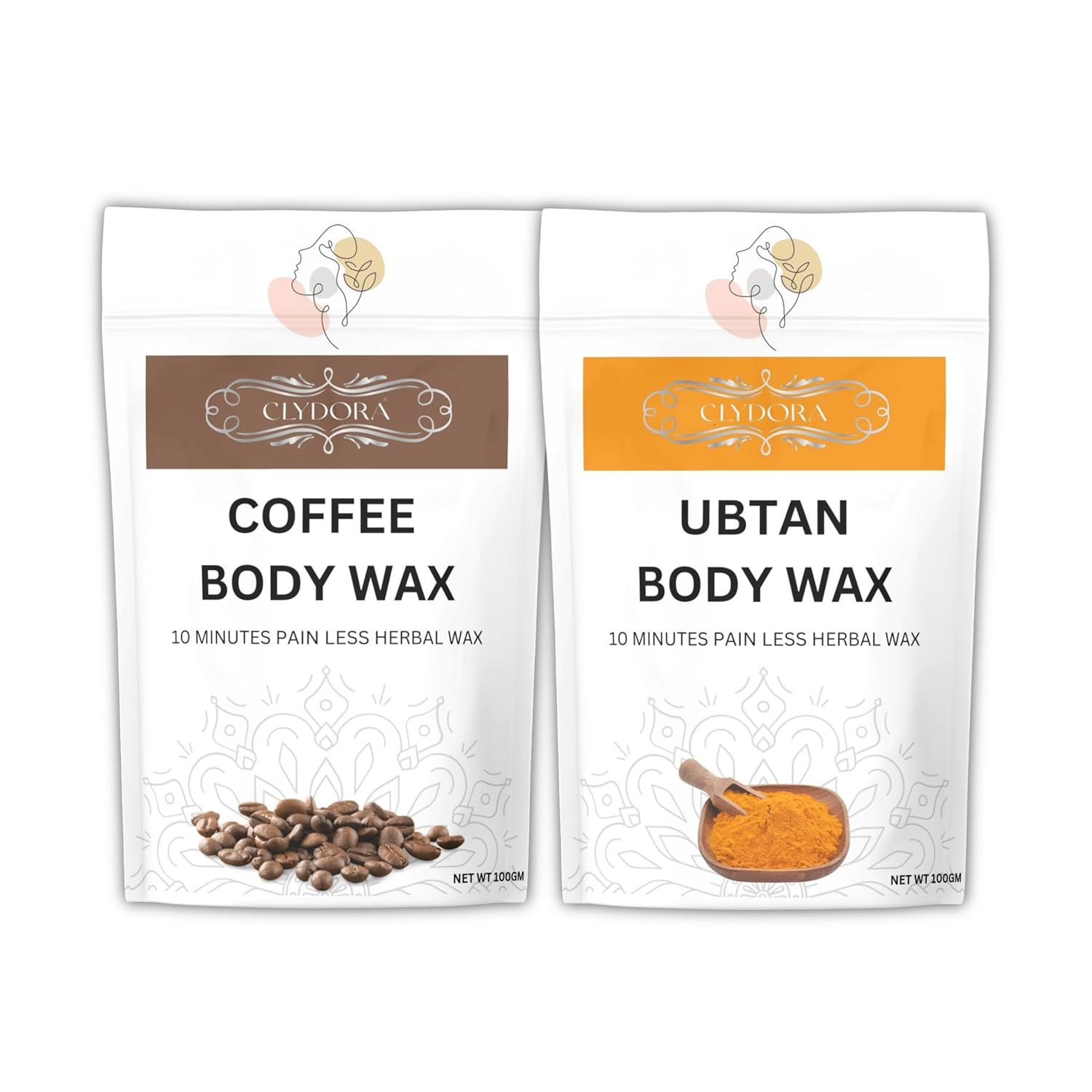 Wax Powder for Women Combo Pack | Coffee and Ubtan Painless Herbal Hair Removal Powder