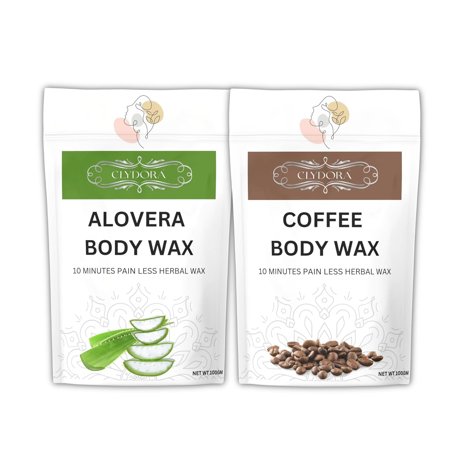Wax Powder for Women Combo Pack | Coffee and Aloevera Painless Herbal Hair Removal Powder