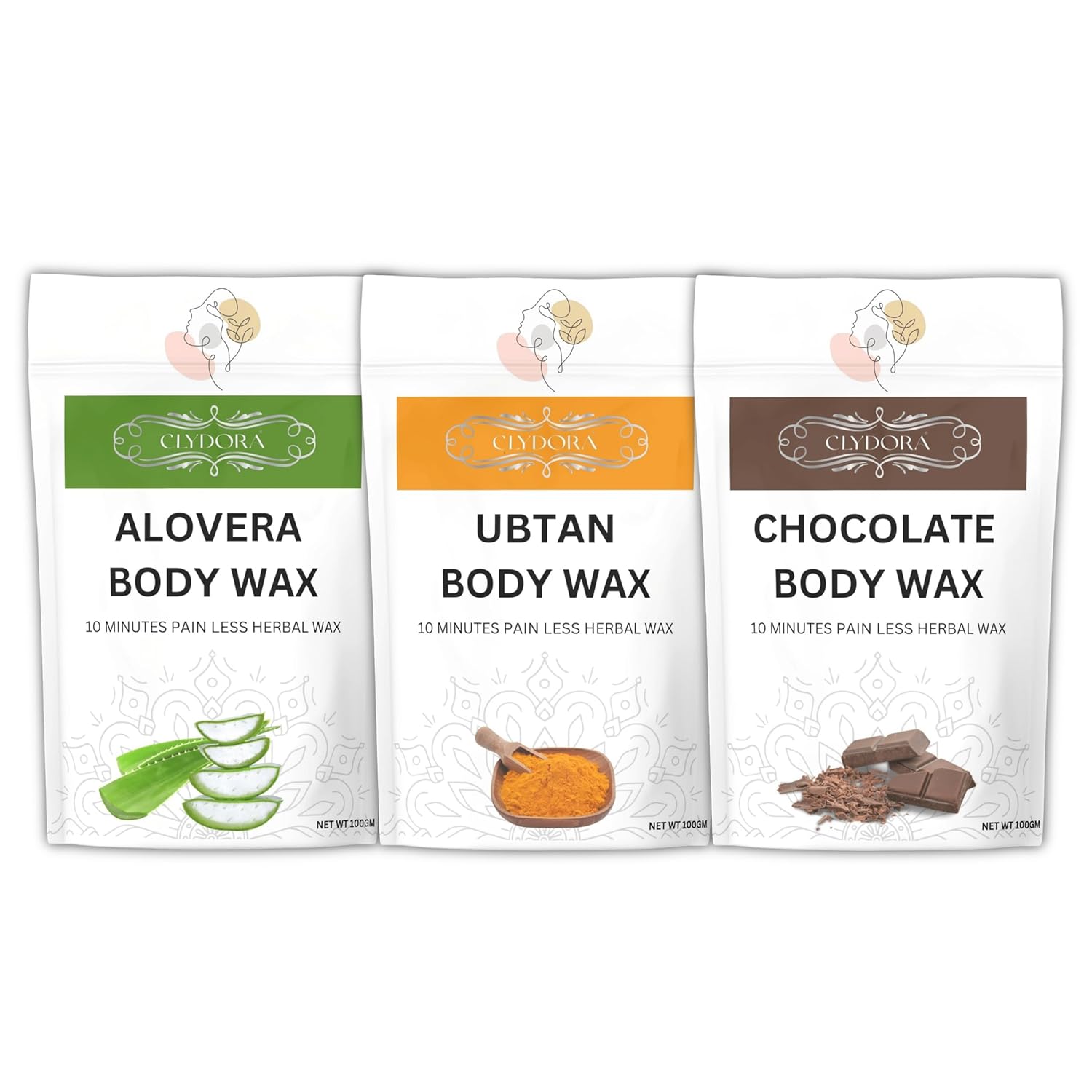 Wax Powder for Women | Chocolate, Ubtan and Aloevera  Painless Herbal Hair Removal Powder