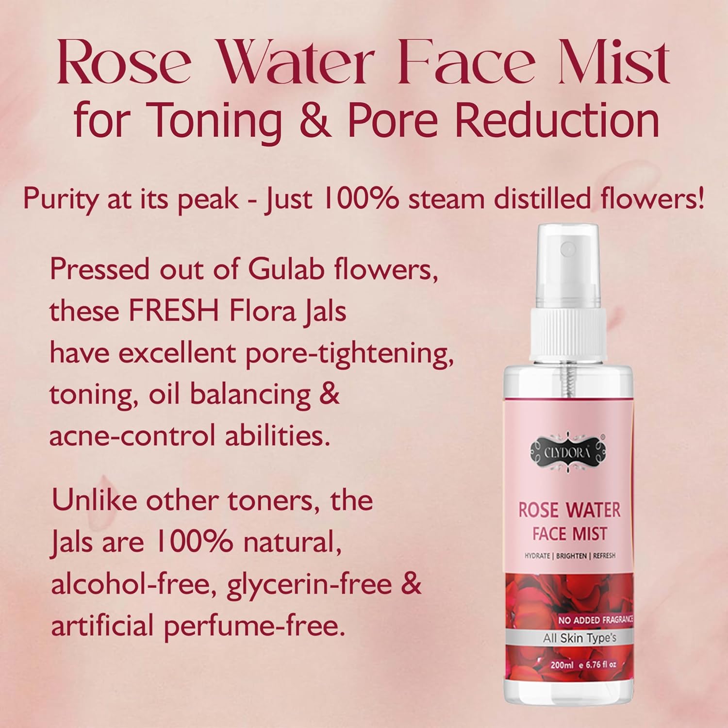 Rose Face Mist Brightening And Nourishing Facial Spray
