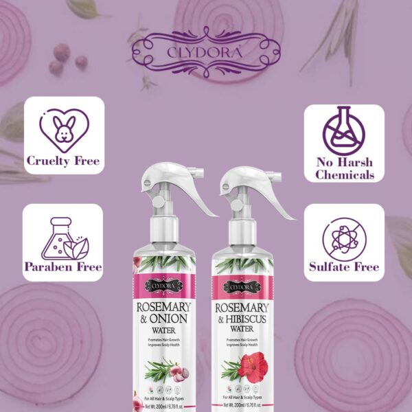 Onion & Hibiscus  Rosemary Water Pack of 2